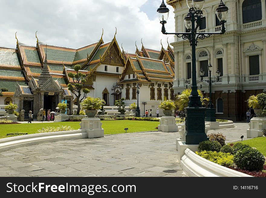 Thailand, Bangkok - Grand Palace, amazing architecture of King's Palace, colorful and unique design. Thailand, Bangkok - Grand Palace, amazing architecture of King's Palace, colorful and unique design.