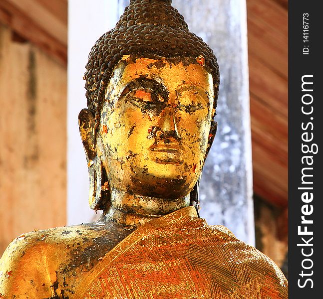 Buddha image in Charor temple, Nonthaburi, Thailand. Buddha image in Charor temple, Nonthaburi, Thailand