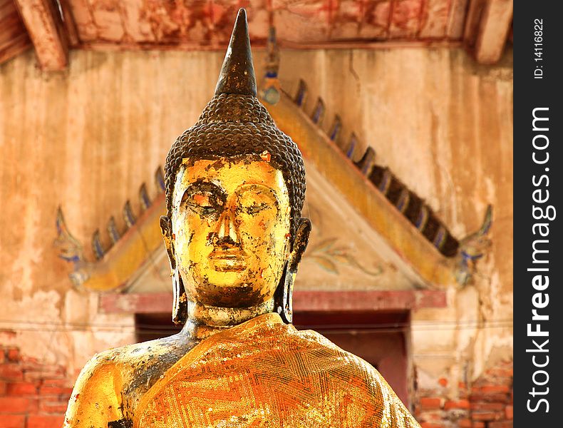 Buddha image in Charor temple, Nonthaburi, Thailand. Buddha image in Charor temple, Nonthaburi, Thailand