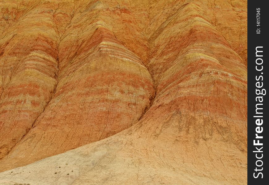 After the formation of red rain water erosion of soil erosion canyon Gansu, China. After the formation of red rain water erosion of soil erosion canyon Gansu, China