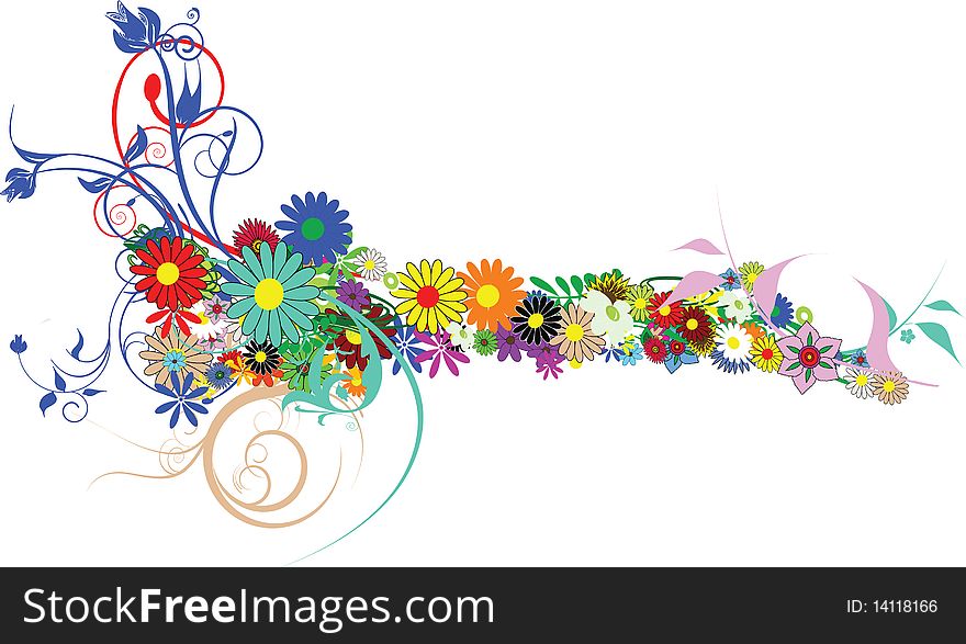 Beautiful flowers decoration with place for text
