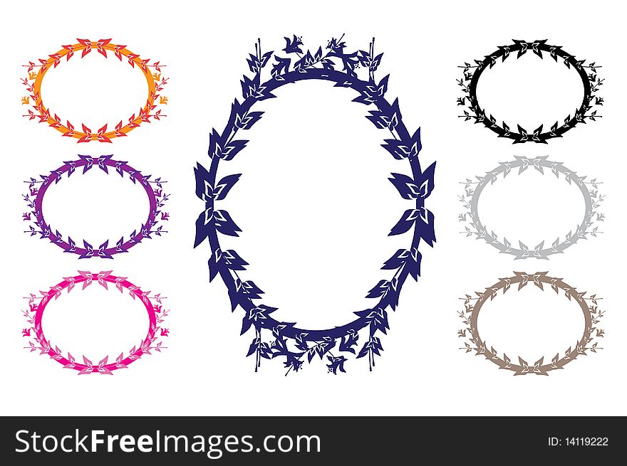 Frames set in different colors