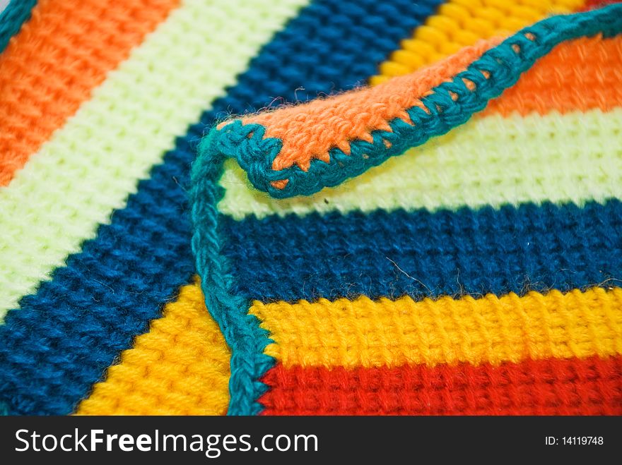 Knitted striped background close up. Knitted striped background close up