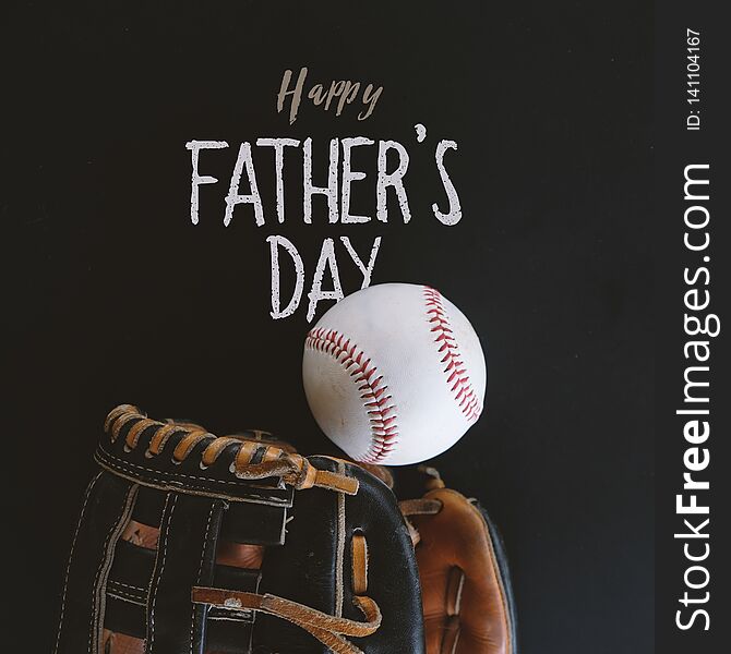 Square Baseball Fathers Day Graphic