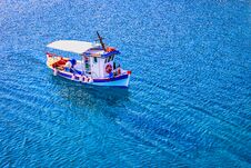 Small Fishing Boat On The Sea Stock Photos