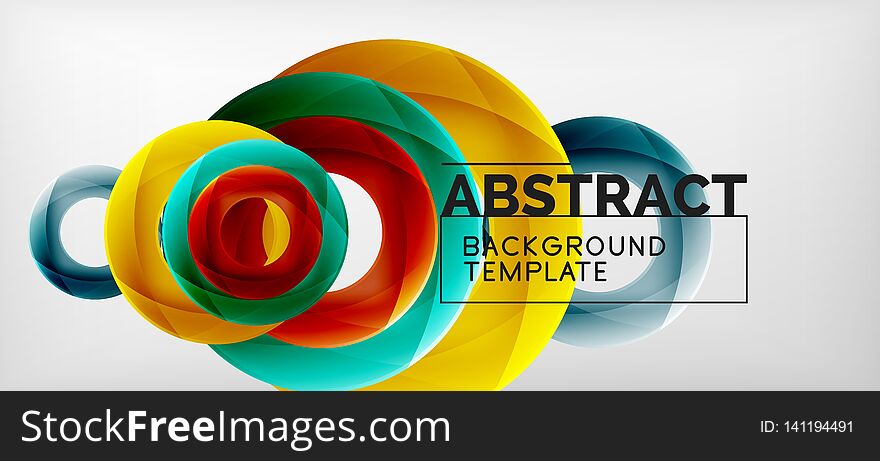 Vector circles abstract background, vector illustration