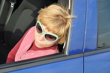 Car Series, The Blonde In The Green Sunglasses Stock Images Car Series, The Blonde In The Green Sunglasses Stock Images