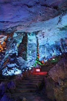 Reed Flute Cave Guilin Guangxi China Stock Image