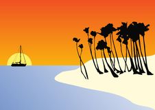 Beach At Sunset Royalty Free Stock Photo Beach At Sunset Royalty Free Stock Photo