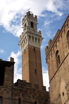 Siena S Torre Del Mangia Tower Royalty Free Stock Photography