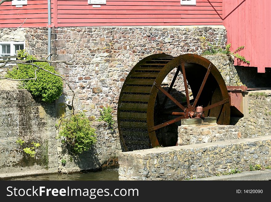 A old grist mill on a river