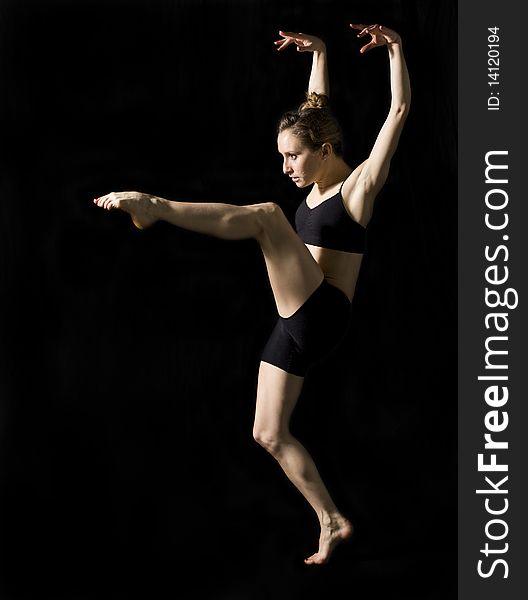 Young fit ballerina in pose. Young fit ballerina in pose