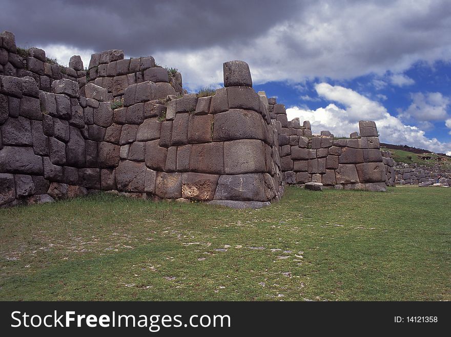 Sacsayhuaman walls, ancient inca fortress near Cuzco, Peru. Sacsayhuaman walls, ancient inca fortress near Cuzco, Peru.