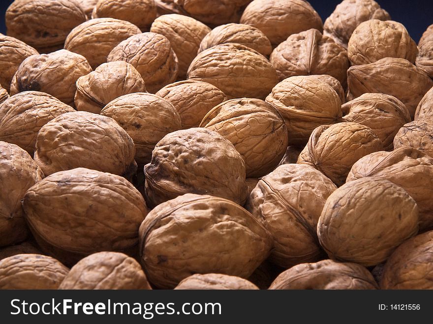 Dispersal many walnuts, for background