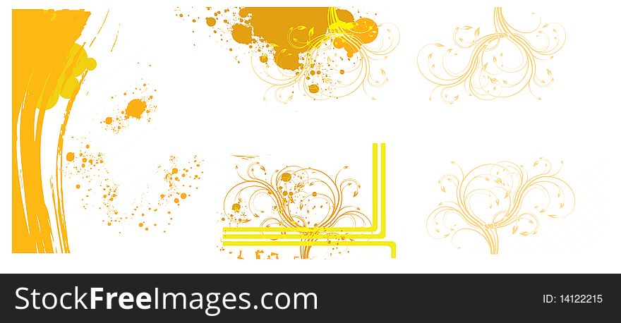Artistic yellowish color flower Background. Artistic yellowish color flower Background