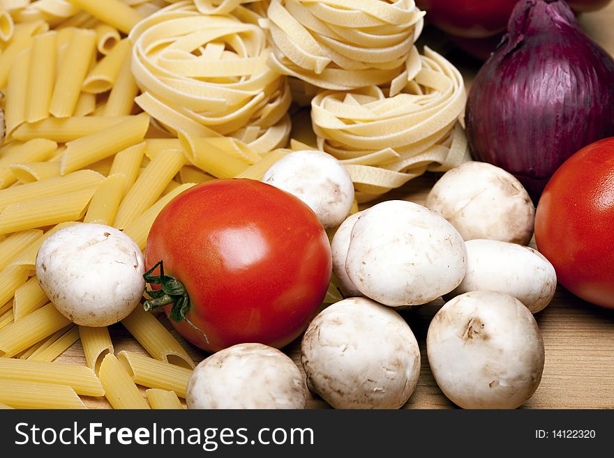 Cooking with fresh italian ingredients. Cooking with fresh italian ingredients