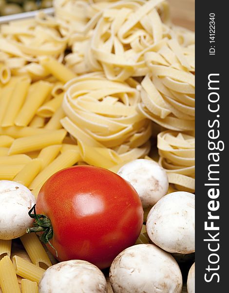 Cooking with fresh italian ingredients. Cooking with fresh italian ingredients