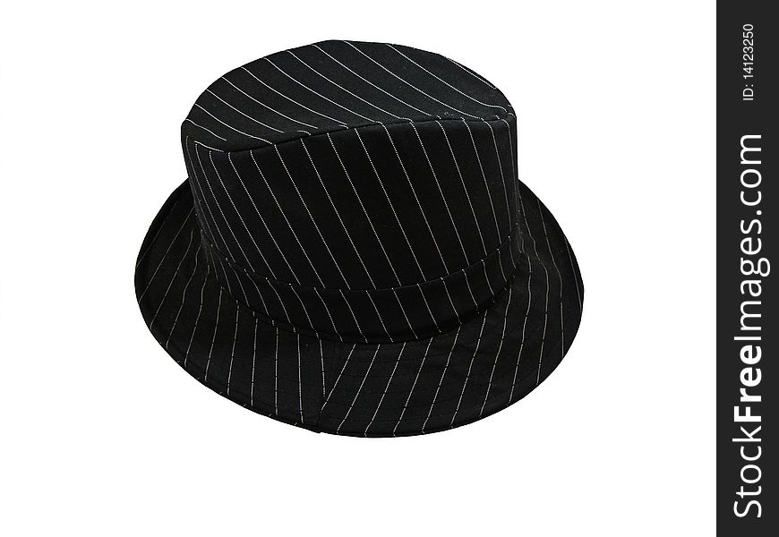 Classic hat black and white pinstriped. Classic hat black and white pinstriped