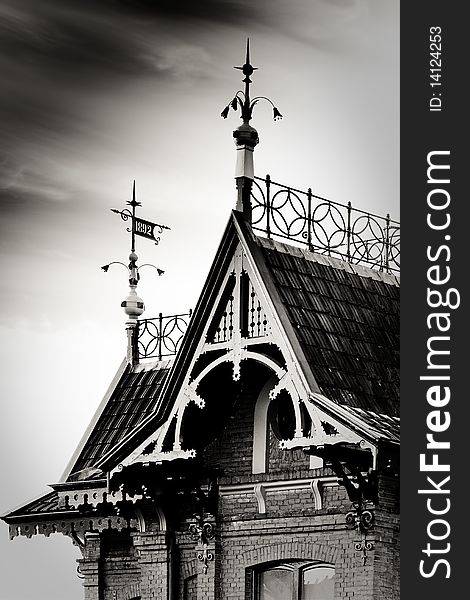 Roof of a historic building in Groningen