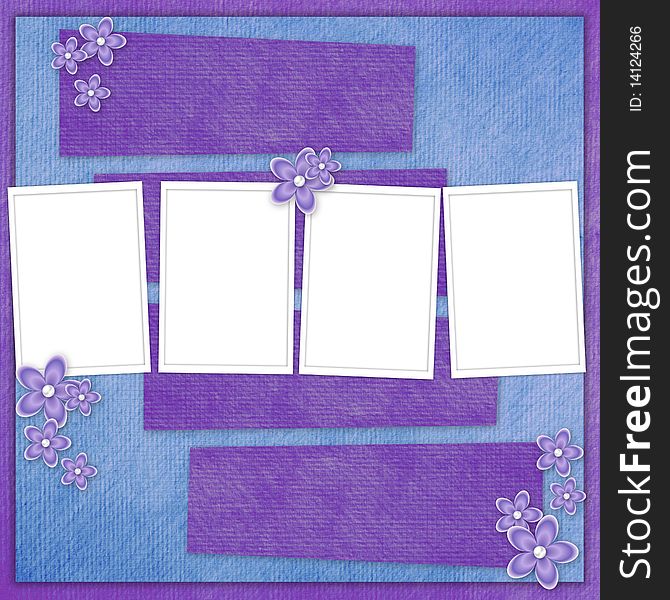 Holiday card from flowers and pearl on the abstract background