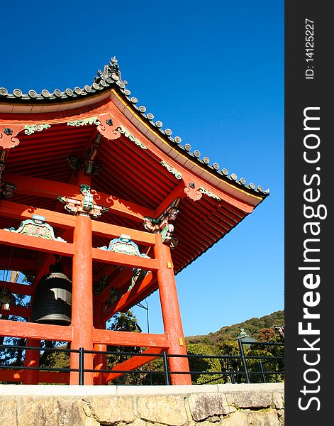 Bell pavilion at Kiyomizu temple,Japan