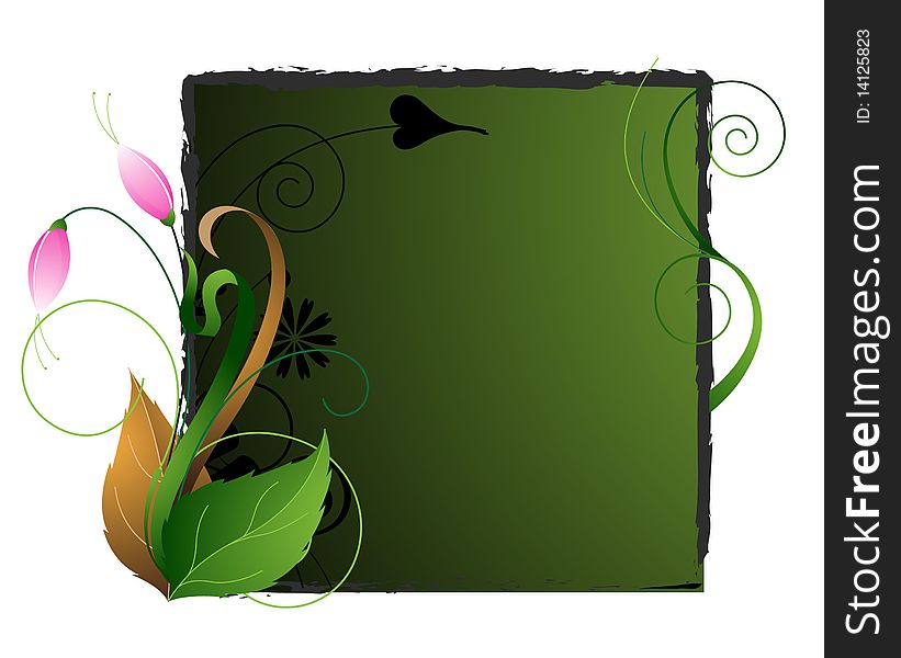 Emerald Floral Background