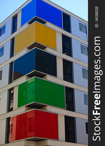 Multicolour Apartment Building
