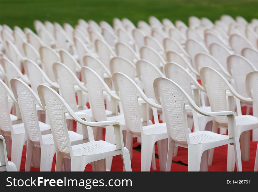 Many Chairs Lined Up