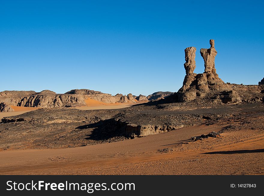 Algeria Sahara mountains landscape