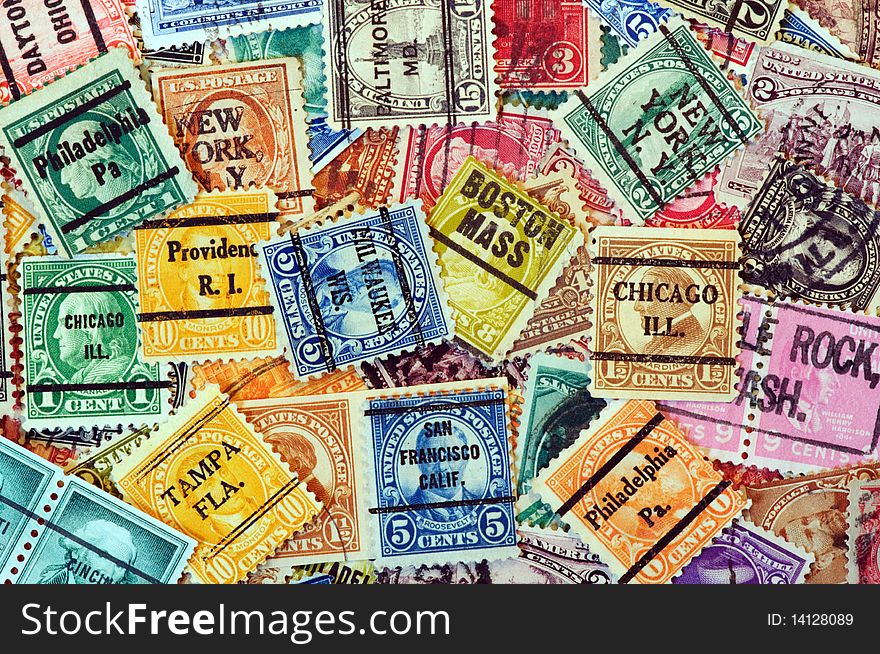 USA Stamps With State Cancels