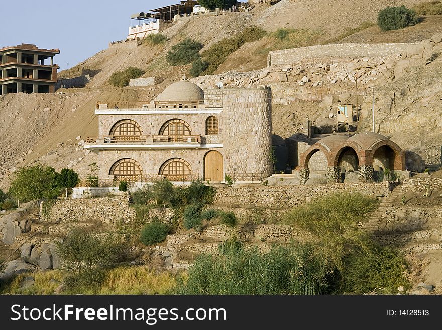 House on the banks of the Nile River. House on the banks of the Nile River