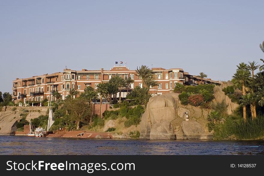 Old Cataract Hotel overlooking the Nile River, Aswan, Egypt