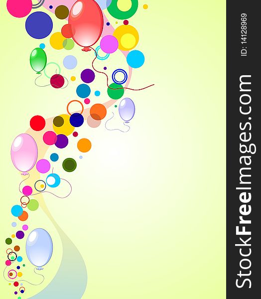 Colored Background With Balloons