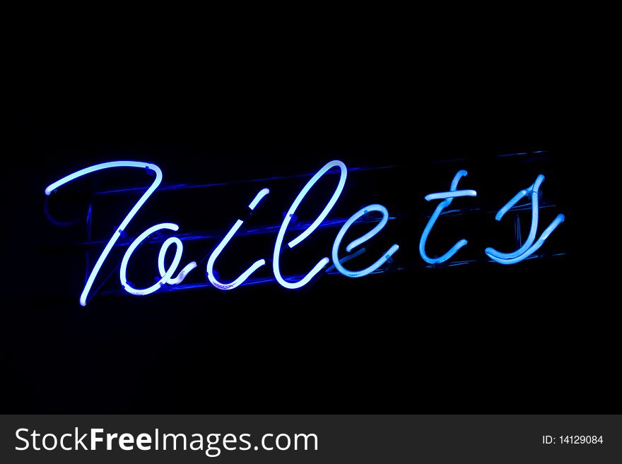 Toilets neon sign