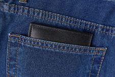 Wallet In Jeans Pocket Royalty Free Stock Photos
