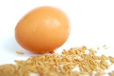 Egg And Wheat Stock Photo