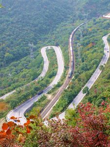 The Winding Mountain Road Bend Stock Image The Winding Mountain Road Bend Stock Image