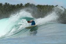 Surfer On Wave, Mentawai Islands, Indonesia Royalty Free Stock Photo Surfer On Wave, Mentawai Islands, Indonesia Royalty Free Stock Photo