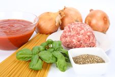 Ingredients For Spaghetti Bolognese Royalty Free Stock Photos Ingredients For Spaghetti Bolognese Royalty Free Stock Photos