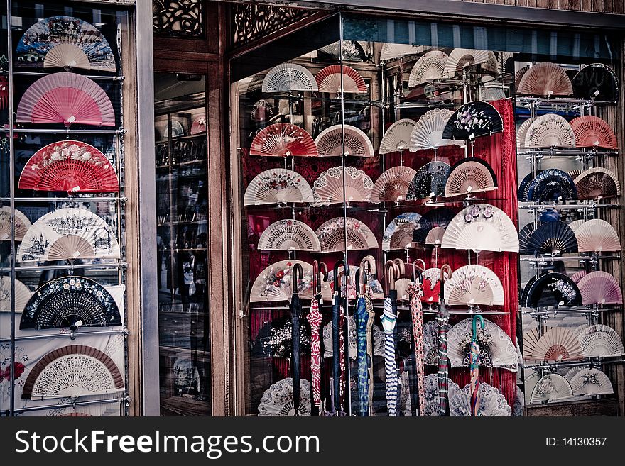 Traditional Spain shop hand fan