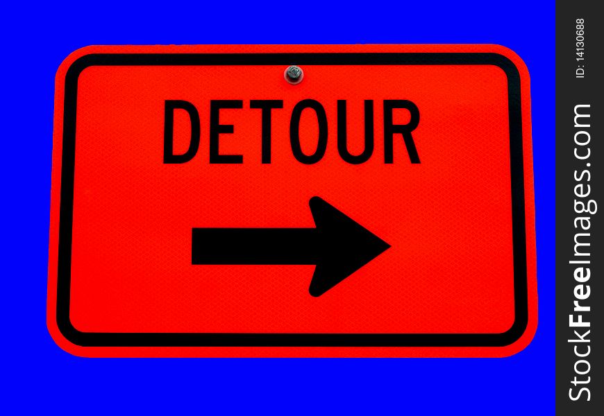 Traffic Sign On Blue Background