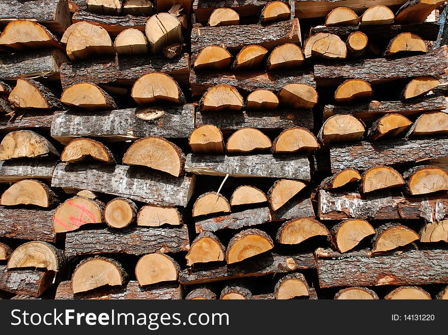 Pile of chopped fire-wood. Pile of chopped fire-wood