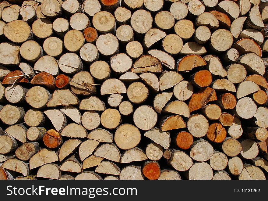 Pile of chopped fire-wood. Pile of chopped fire-wood