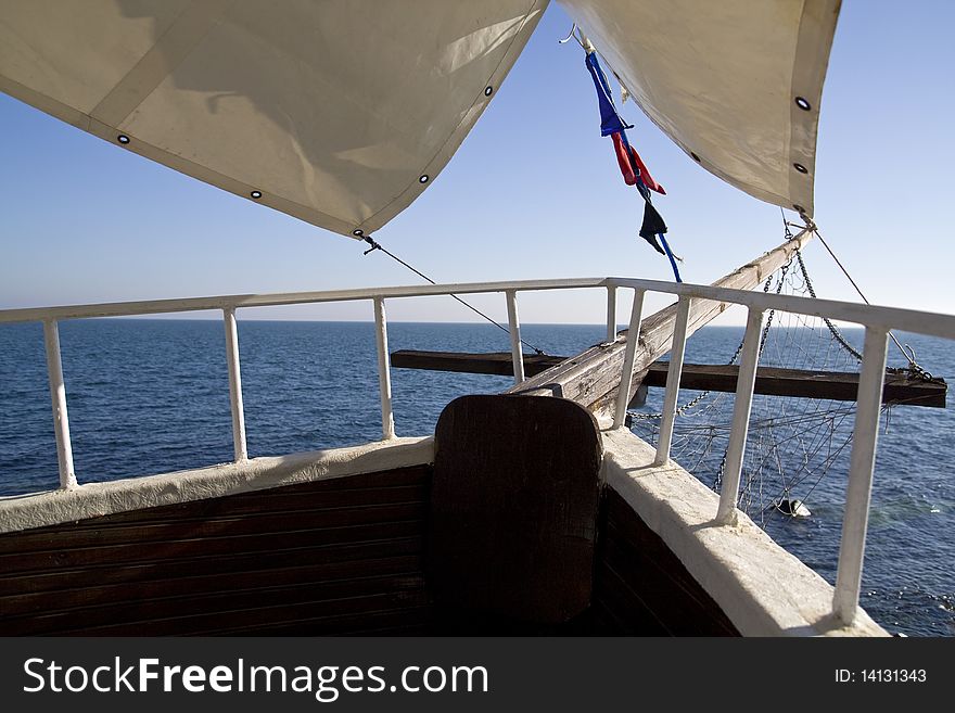 Boat on sea, photo taken in bulgaria nessebar