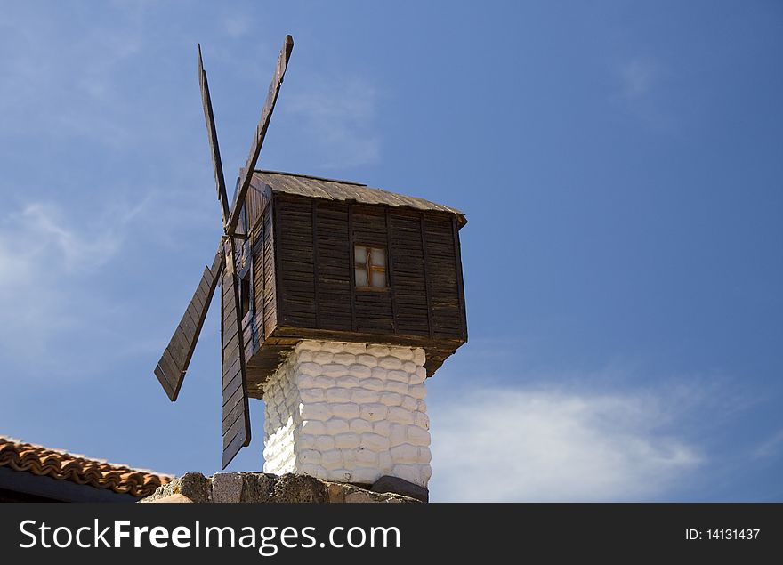 Bulgarian wind mill, nessebar symbol