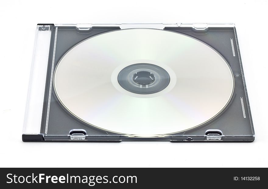 CD-ROM in a box on a white background