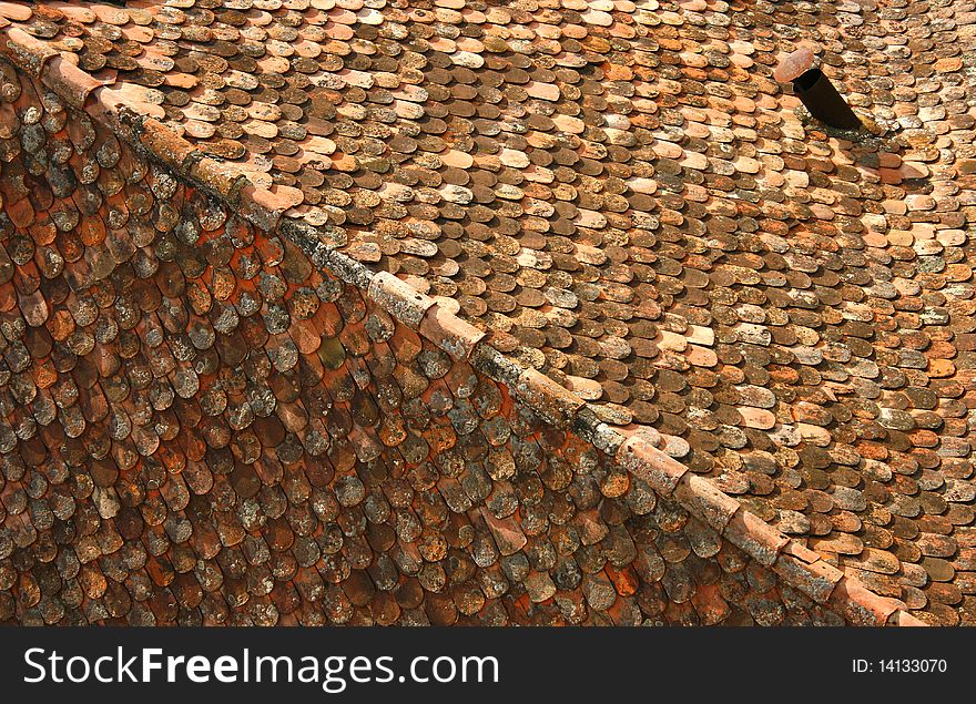 Old red roof