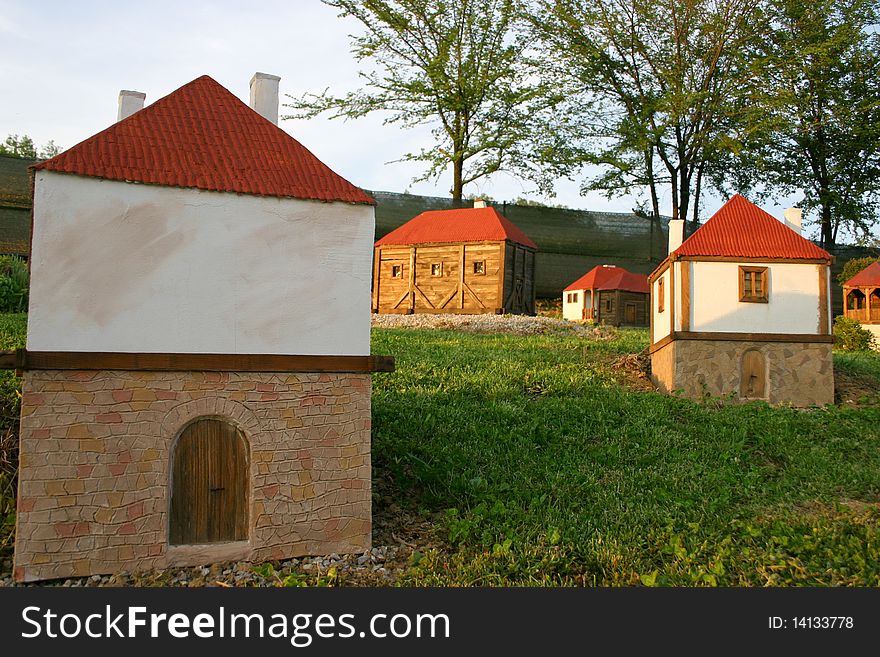 Miniature of Serbian native village, Despotovac, Central Serbia