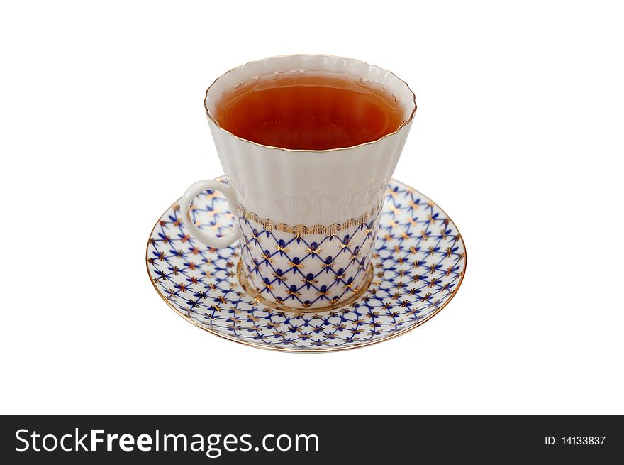 Cup of tea isolated on white