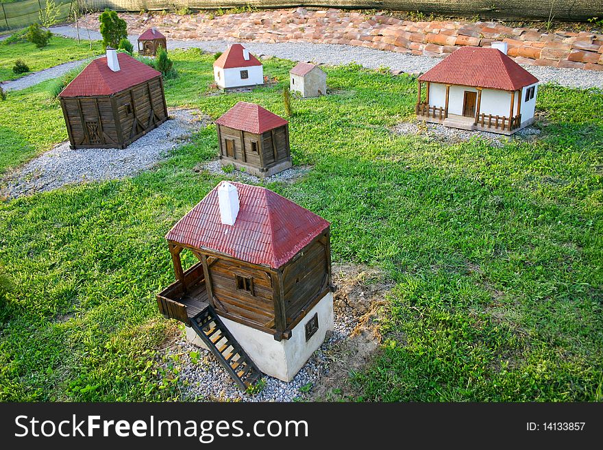 Miniature of Serbian native village, Despotovac, Central Serbia